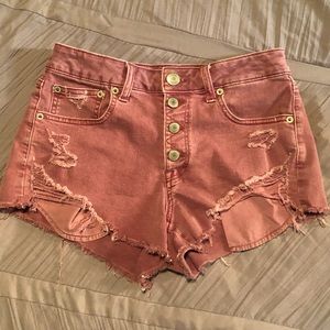 American Eagle super stretchX distressed shorts
